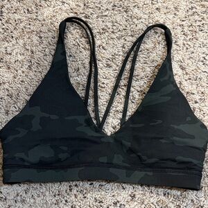 Lululemon Athletica Black Camo Strappy Bra